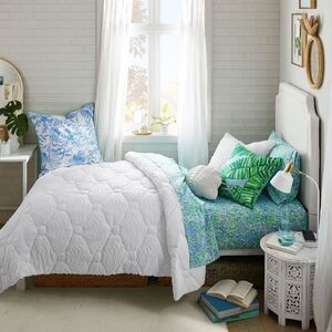 NWT Lilly Pulitzer Dandy Lion Organic Cotton Twin Sheets